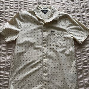 Volcom Men's Light Tan Patterned Shirt